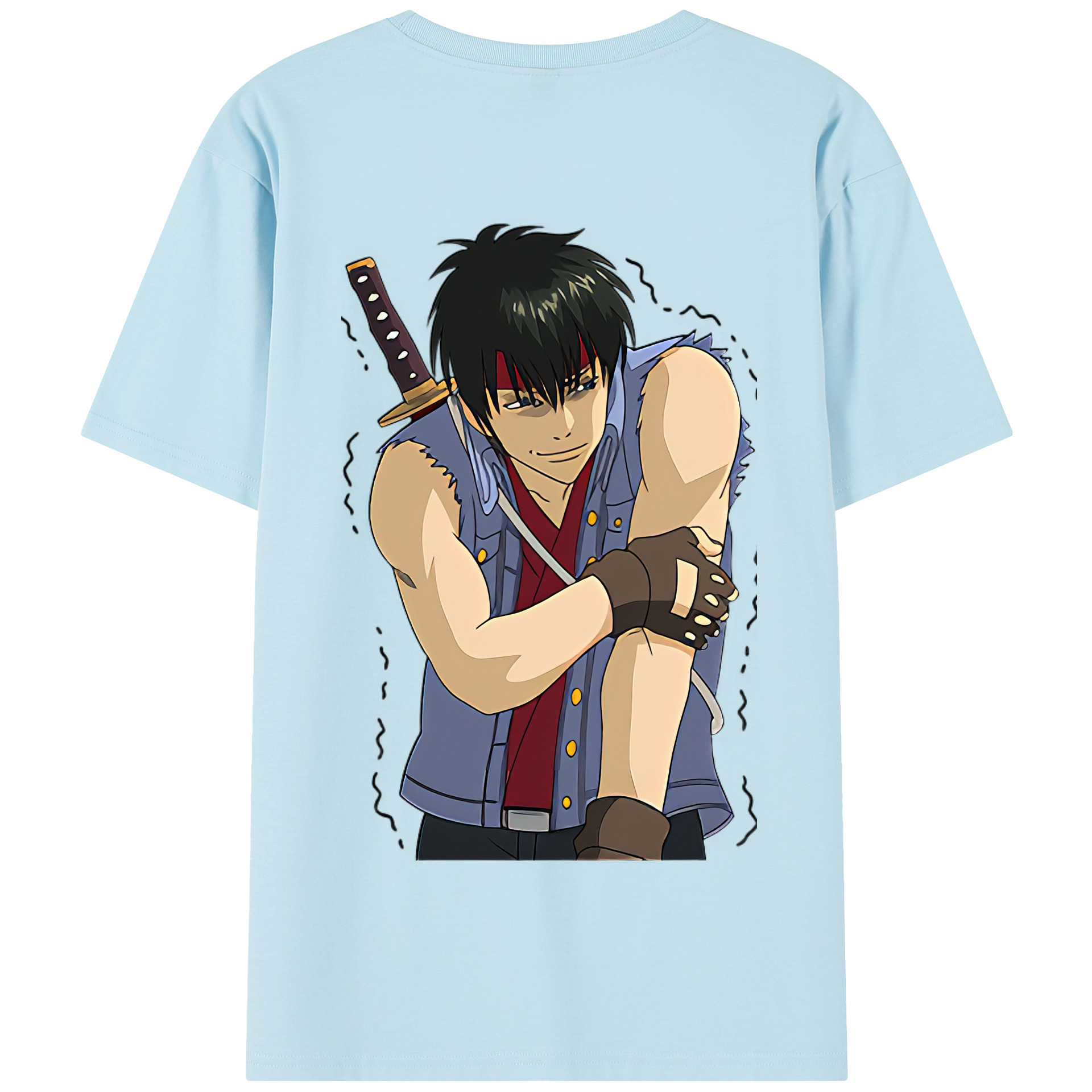 （画像用） ぎんたま 坂田銀時（さかたぎんとき） 神楽 志村新八（しむら しんぱち） GINTAMA Sakata Gintoki Kagura Shimura Shinpachi 綿100％半袖Tシャツ（背面プリント）